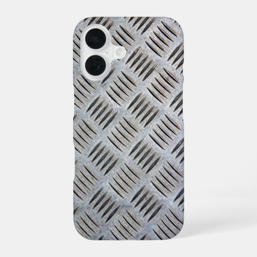 金属プレートテクスチャ iPhone 16ケース (裏面)