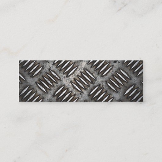 金属プレートブックマーク名刺 スキニー名刺 (正面)