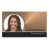 金属プロフェッショナル銅フレアカスタム写真 名札 (正面)