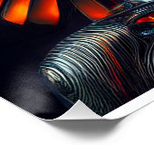 金属ヘアドレを有するエイリアン女性 ポスター (コーナー)