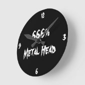 金属ヘッド ラウンド壁時計 (傾斜)