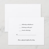 金属ヘブライユダヤ人結婚式RSVPのアイボリー 出欠カード (正面/裏面)