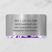 金属ホログラフィック鮮やかなバイオレットアルミニウム箔 名刺 (裏面)