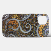 金属ボ絵を描ホの渦巻きと点 Case-Mate iPhoneケース (裏面 (横))