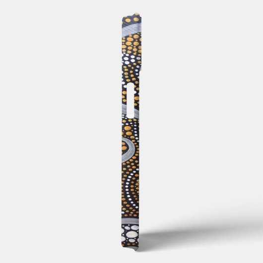 金属ボ絵を描ホの渦巻きと点 Case-Mate iPhoneケース (裏面 / 右)