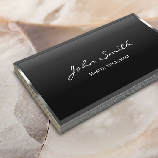 金属ミク縁どソロジストバルテンダーバー 名刺