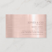 金属ミニマル光沢および箔バラ金ゴールド標準ID791 名刺 (裏面)