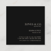 金属ミニマル製ストライプブロンズID792 スクエア名刺 (裏面)