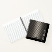 金属ミニマル製ストライプブロンズID792 ノートブック (内部)