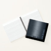 金属ミニマル製ストライプ鋼ブルーID792 ノートブック (内部)
