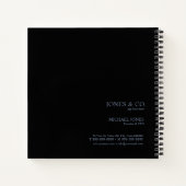 金属ミニマル製ストライプ鋼ブルーID792 ノートブック (裏面)