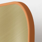 金属ミニマル金ゴールドモノグラム ピックルボールラケット (左詳細)