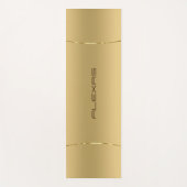 金属ミニマル金ゴールド背景ヨガマット ヨガマット (正面)