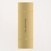 金属ミニマル金ゴールド背景ヨガマット ヨガマット (裏面)