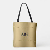 金属ミニマル金ゴールド背景ヨガマットbab トートバッグ (裏面)