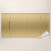 金属ミニマル金ゴールド背景 ビーチタオル (正面)