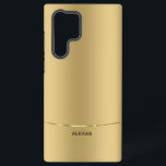金属ミニマル金ゴールド背景 SAMSUNG GALAXY S22 ULTRAケース<br><div class="desc">シンプルモダンと金エレガント属金ゴールド背景の画像。光沢のある金ゴールド</div>