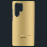 金属ミニマル金ゴールド背景 SAMSUNG GALAXY S22 ULTRAケース<br><div class="desc">シンプルモダンと金エレガント属金ゴールド背景の画像。光沢のある金ゴールド</div>