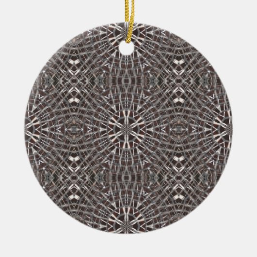 金属メッシュ銀 セラミックオーナメント (正面)