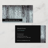 金属モダンの抽象芸術雨しぶき 名刺 (正面/裏面)