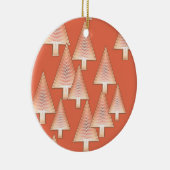 金属モダンクリスマスツリー – 銅と錆 セラミックオーナメント (右)