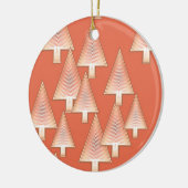 金属モダンクリスマスツリー – 銅と錆 セラミックオーナメント (左)