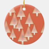 金属モダンクリスマスツリー – 銅と錆 セラミックオーナメント (裏面)