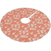 金属モダンクリスマスツリー – 銅と錆 ブラッシュドポリエステルツリースカート (アングル)