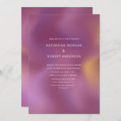 金属モダンパタグラデーションーン結婚式招待状 招待状 (正面/裏面)