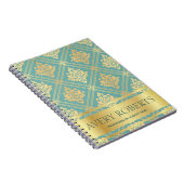 金属モダンフローラシエレガントアン金ゴールド ノートブック (右側)