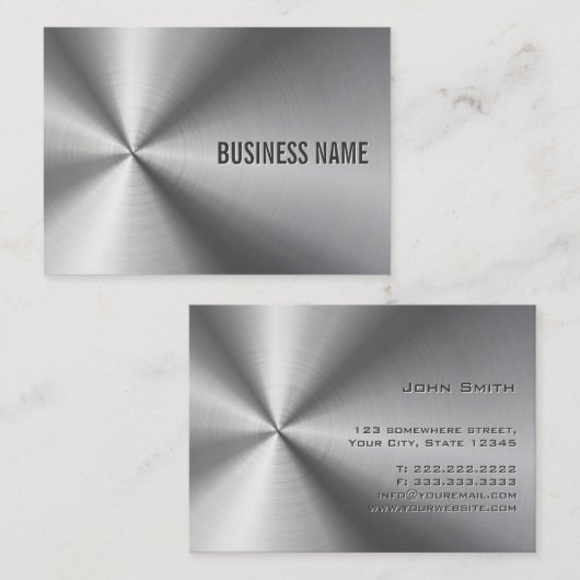 金属モダンプロフェッショナルはっきりしたおよびエレガント 名刺 (正面/裏面)
