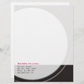 金属モダン幾何学的文字と色 レターヘッド (正面/裏面)