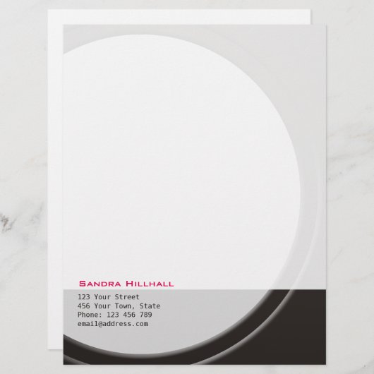 金属モダン幾何学的文字と色 レターヘッド (正面/裏面)