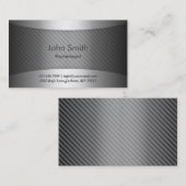 金属モダン心理学者名刺 名刺 (正面/裏面)