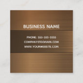 金属モダン材ミニマル スクエア名刺 (裏面)