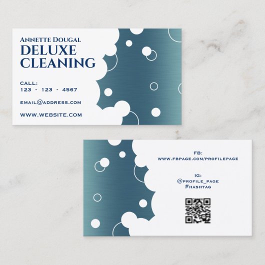 金属モダン気泡フェイク模様 名刺 (正面/裏面)