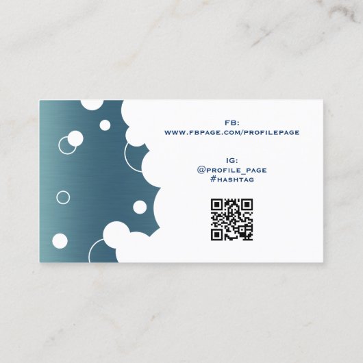 金属モダン気泡フェイク模様 名刺 (裏面)