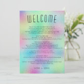 金属モダン箔の旅程結婚のInv 招待状 (スタンド正面)