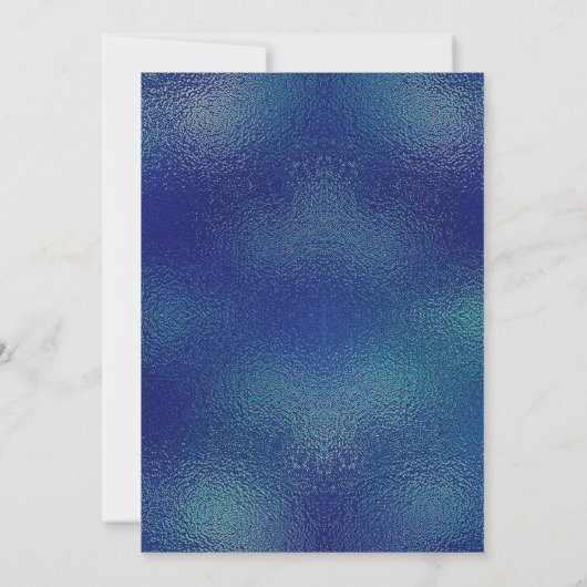 金属モダン箔の旅結婚行の歓迎 招待状 (裏面)