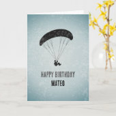 金属モダン誕生日上のパラグリグランジダー図形 カード (黄色い花)