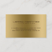 金属モダン金ゴールドステンレス鋼の外観 名刺 (裏面)