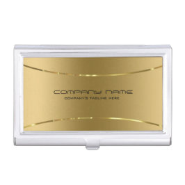 金属モダン金ゴールドステンレス鋼ルックデスクバス 名刺入れ