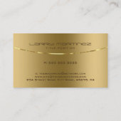 金属モダン金ゴールドスフェイクテンレス鋼の外観 名刺 (裏面)