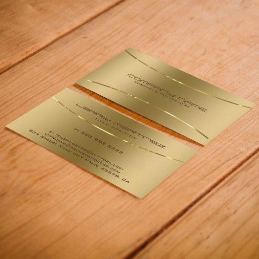 金属モダン金ゴールドスフェイクテンレス鋼の外観 名刺