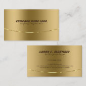 金属モダン金ゴールドスフェイクテンレス鋼の外観 名刺 (正面/裏面)