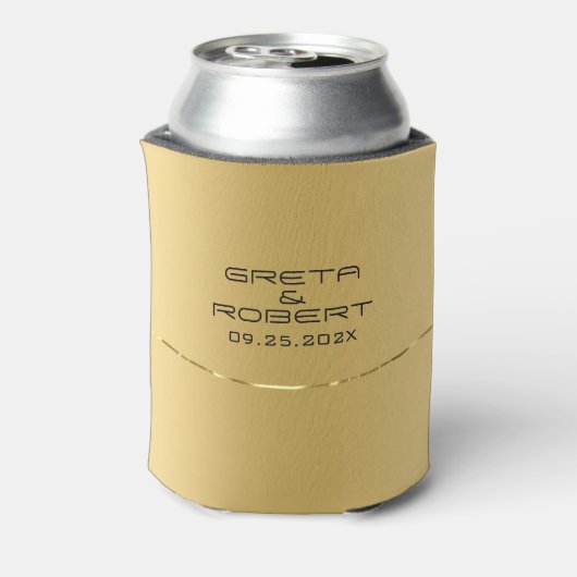 金属モダン金ゴールドスフェイクテンレス鋼の外観 缶クーラー (缶裏面)