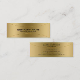 金属モダン金ゴールドスフェイクテンレス鋼ルックバス スキニー名刺