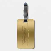 金属モダン金ゴールドデザインステンレス鋼の外観 ラゲッジタグ (裏面縦)