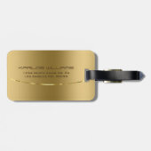 金属モダン金ゴールドデザインステンレス鋼の外観 ラゲッジタグ (裏面横)