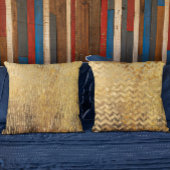 金属モダン金ゴールドパター動揺してン – シェブロン クッション